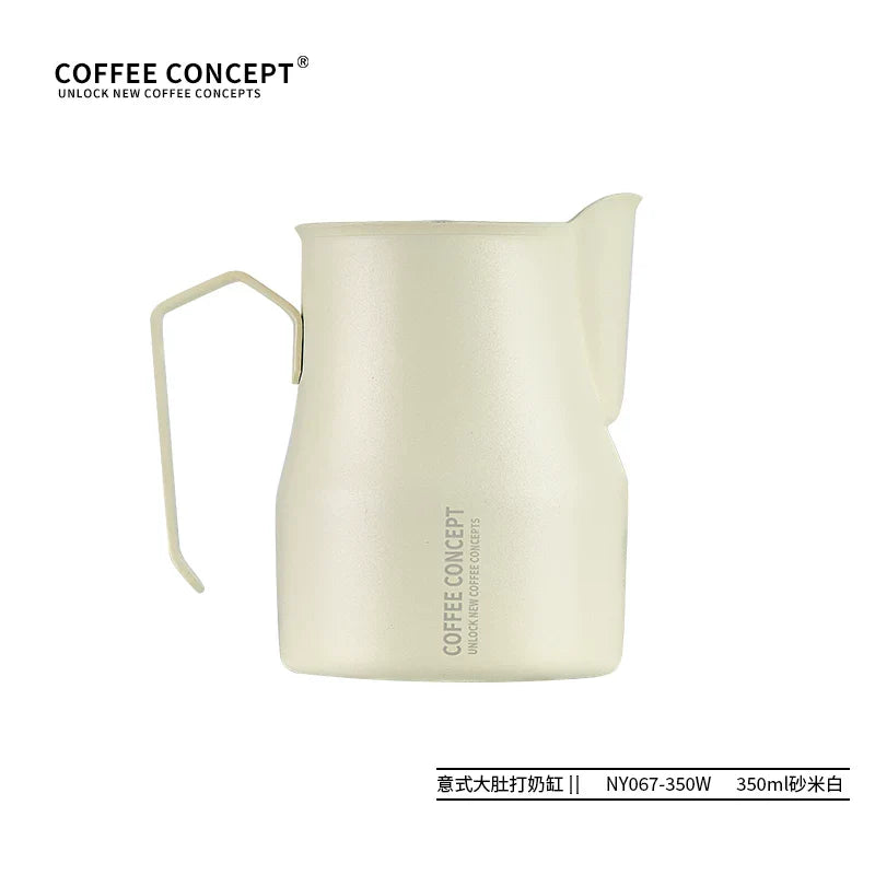 COFFEE CONCEPT Bell Milk Pitcher | 500ml Stainless Steel Latte Art Steaming Jug | Tapered Spout for Cappuccino & Flat White
