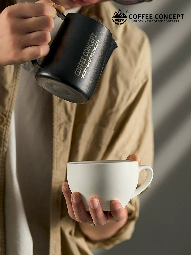 COFFEE CONCEPT Eagle Beak Latte Art Milk Pitcher | Precision Spout | 304 Stainless Steel | 400ml / 600ml Professional Barista Frothing Cup