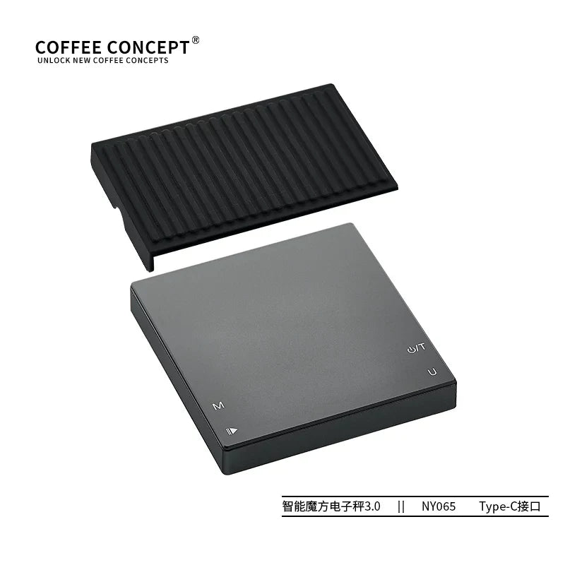 【COFFEE CONCEPT】Smart Cube Coffee Scale 3.0, Mini Multi-Mode Waterproof Espresso Scale with Auto-Timing Function