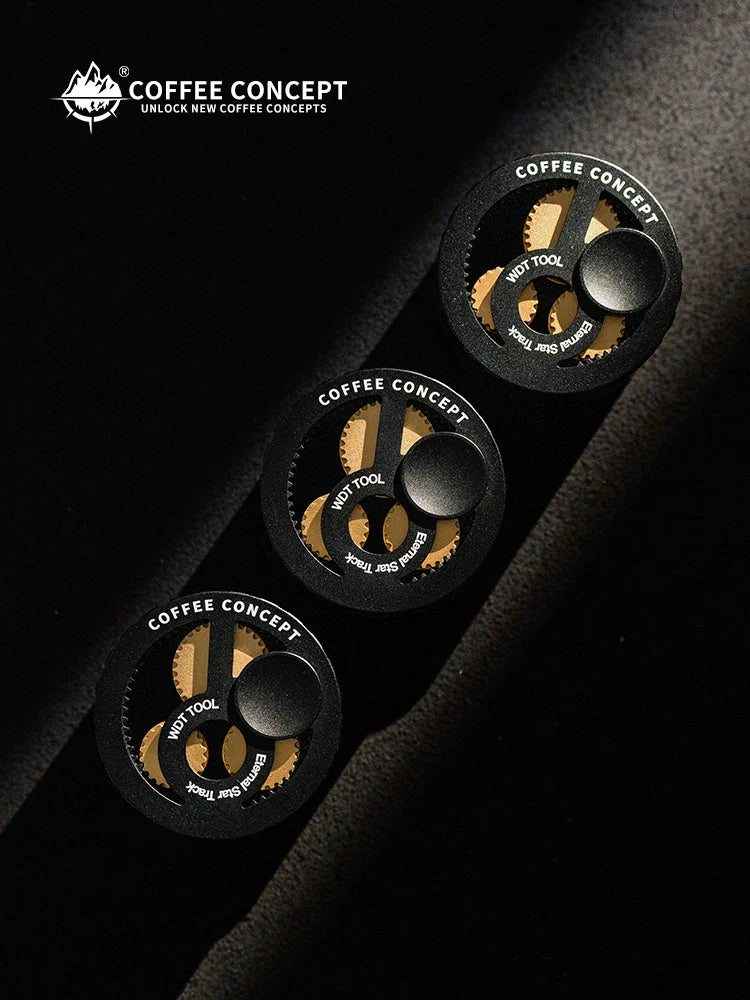 COFFEE CONCEPT Black Myth Planetary WDT Tool | Rotary Needle Distributor | 51/54/58mm