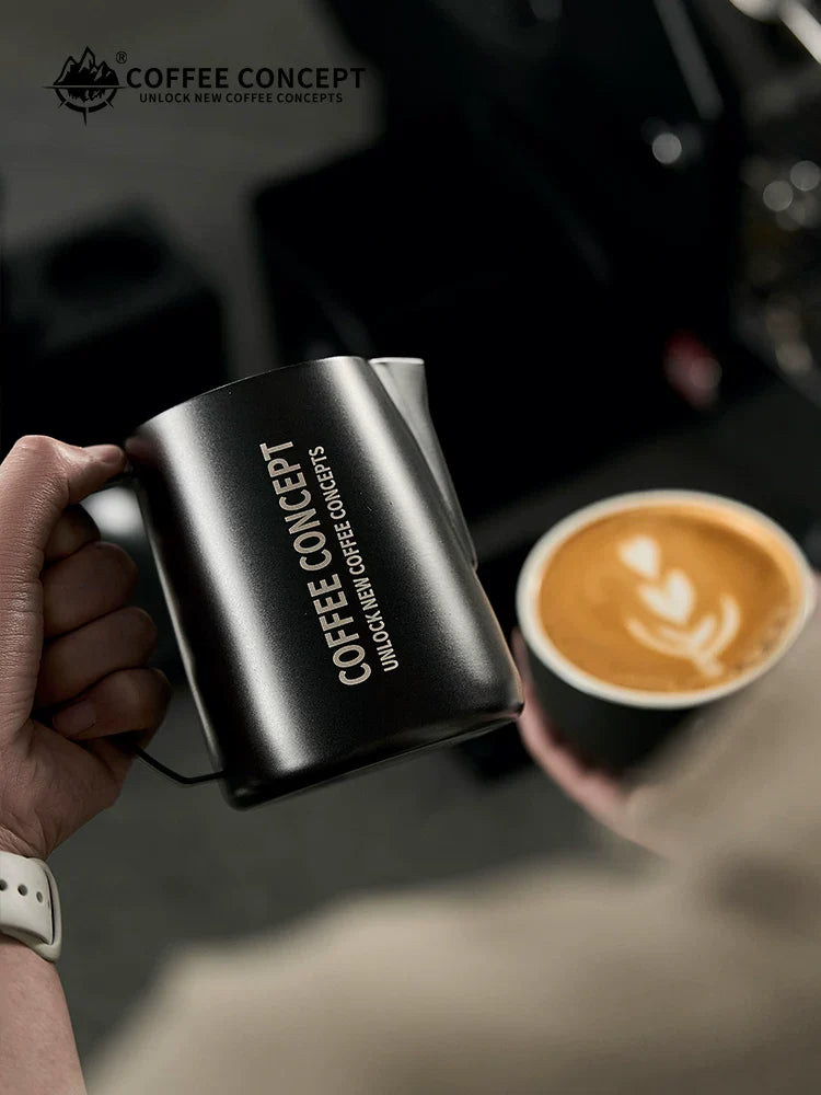 COFFEE CONCEPT Eagle Beak Latte Art Milk Pitcher | Precision Spout | 304 Stainless Steel | 400ml / 600ml Professional Barista Frothing Cup