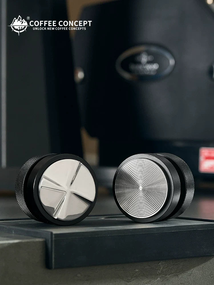 【COFFEE CONCEPT】Walnut Wood 3-in-1 Espresso Tamper & Distributor Set 51/53/58mm