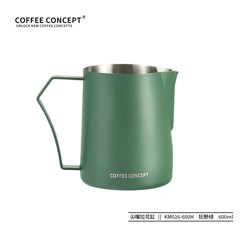 【COFFEE CONCEPT】Phantom Milk Pitcher, Precision Spout Milk Frothing Pitcher, Professional Espresso Latte Art Cup, 600ml Coffee Milk Jug