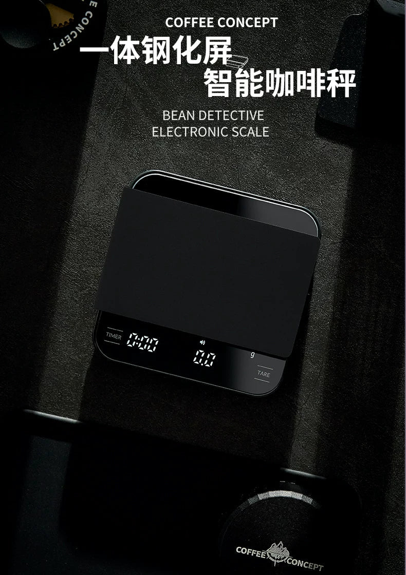 【COFFEE CONCEPT】Smart Cube Coffee Scale 3.0, Mini Multi-Mode Waterproof Espresso Scale with Auto-Timing Function