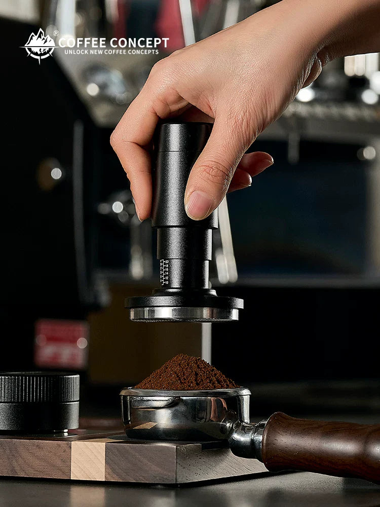【COFFEE CONCEPT】Anti‑Distribution Coffee Tamper, Adjustable Balance Spring, Constant Pressure Coffee Tamper 3‑Piece Set