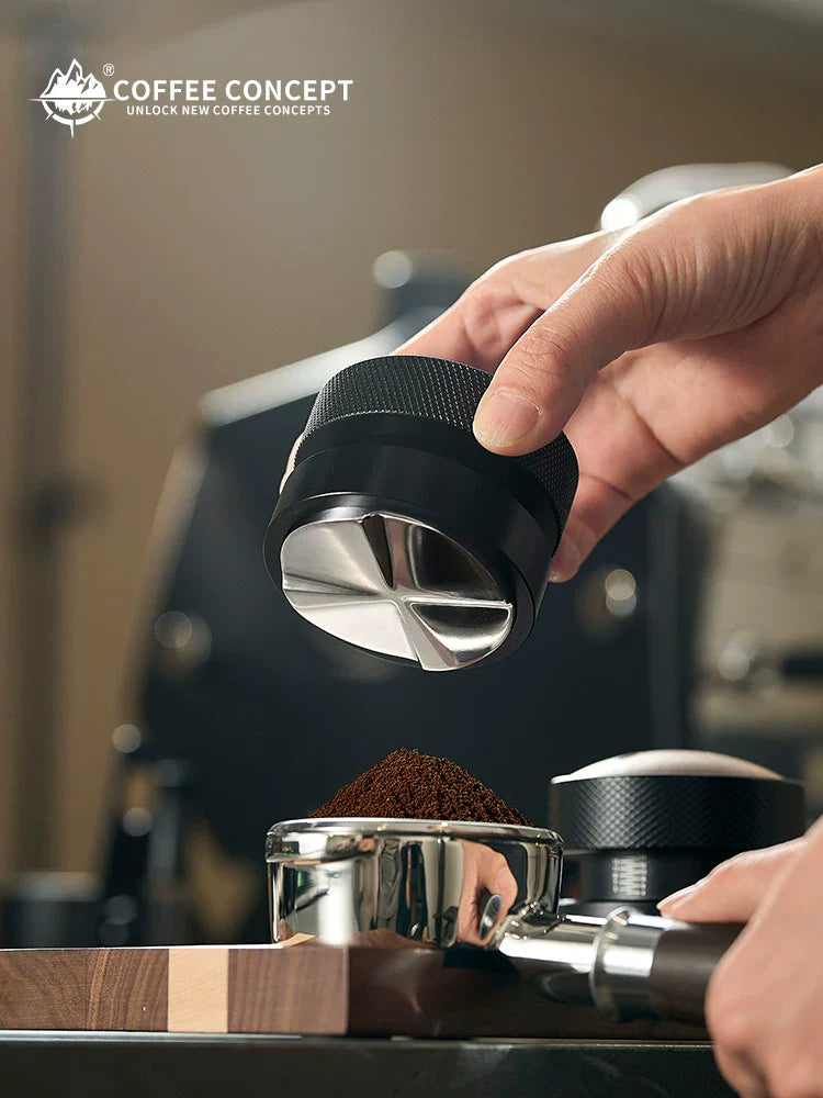 【COFFEE CONCEPT】Cloud Drop Gravity Coffee Distributor, Walnut Wood, Self-Dumping Espresso Tool Set