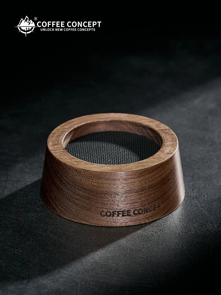 【COFFEE CONCEPT】North American Walnut Wood Base Coffee Organizer Stand, Multi-Functional Wooden Storage Holder for Tamper & Distributor Set