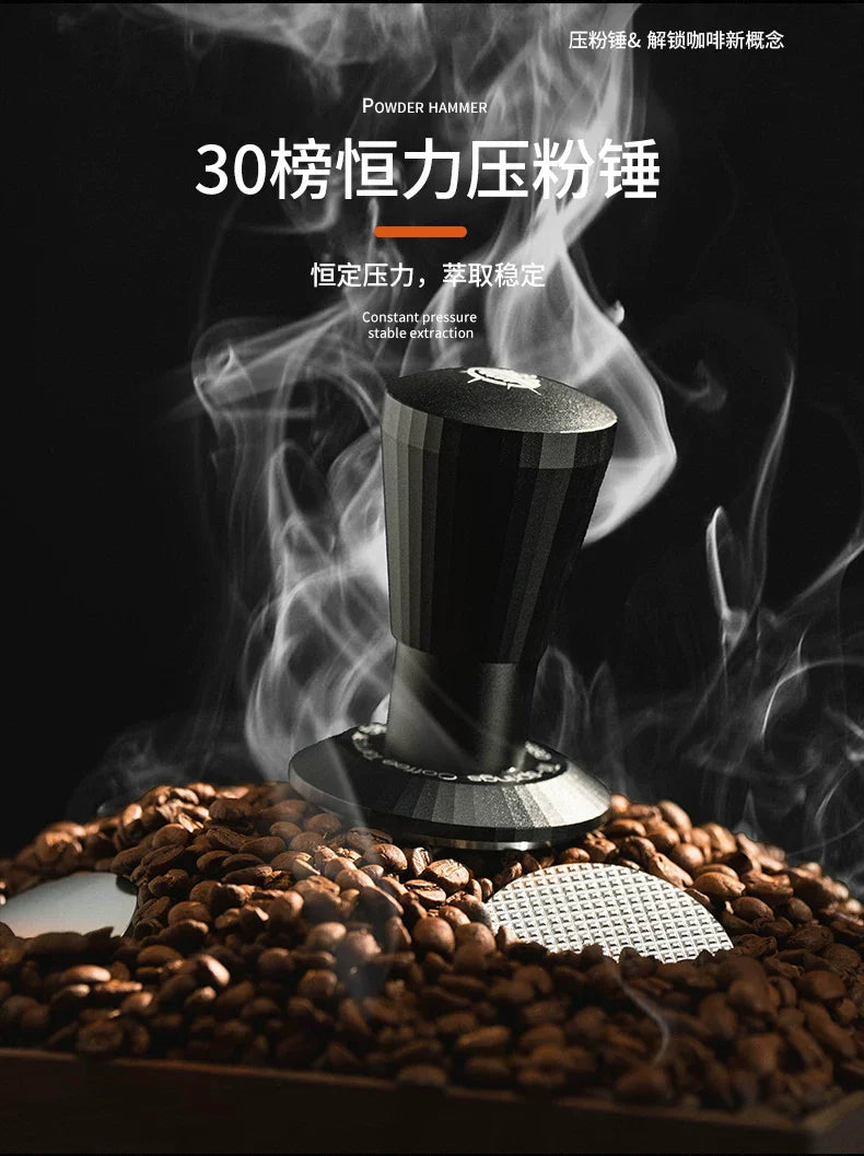 【COFFEE CONCEPT】Constant Force Impact Espresso Tamper, 30LB Consistent Pressure Coffee Tamper with Spring Rebound, 3-in-1 Barista Tool Set for Espresso Machine