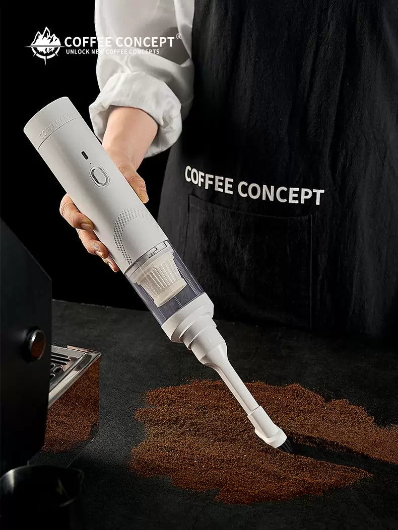 【COFFEE CONCEPT】Coffee Powder Vacuum Cleaner – Handheld High-Suction Grinder Dust Collector for Espresso Bar Counter & Home