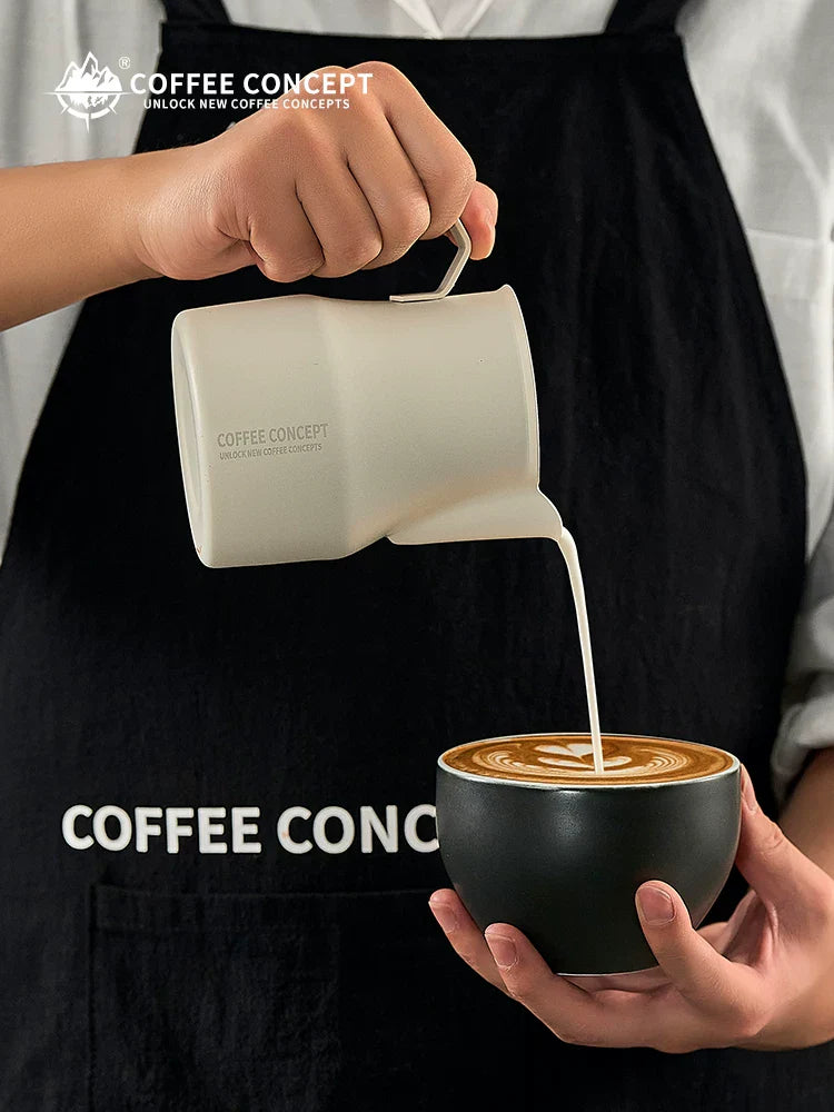 COFFEE CONCEPT Bell Milk Pitcher | 500ml Stainless Steel Latte Art Steaming Jug | Tapered Spout for Cappuccino & Flat White