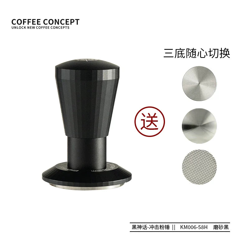 【COFFEE CONCEPT】Constant Force Impact Espresso Tamper, 30LB Consistent Pressure Coffee Tamper with Spring Rebound, 3-in-1 Barista Tool Set for Espresso Machine