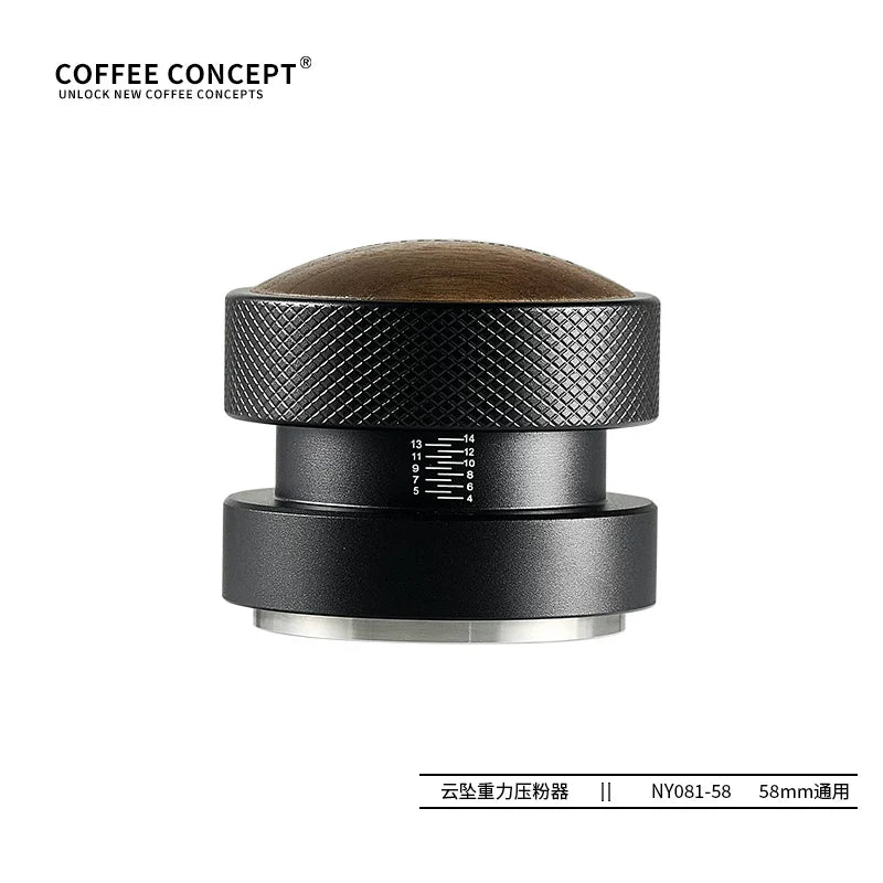 【COFFEE CONCEPT】Walnut Wood 3-in-1 Espresso Tamper & Distributor Set 51/53/58mm