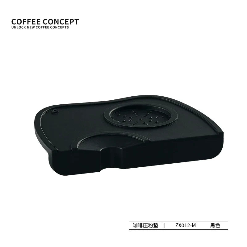 【COFFEE CONCEPT】Silicone Espresso Tamping Mat, Coffee Bar Station Organizer, Multi-function Tamper Stand & Distributor Base, Anti-slip Drain Pad for Coffee Corner