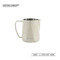 【COFFEE CONCEPT】Diamond Coffee Milk Pitcher with Measurement Markers, Precision Spout Milk Frothing Cup, Thick Stainless Steel Latte Art Cup for Professional Espresso