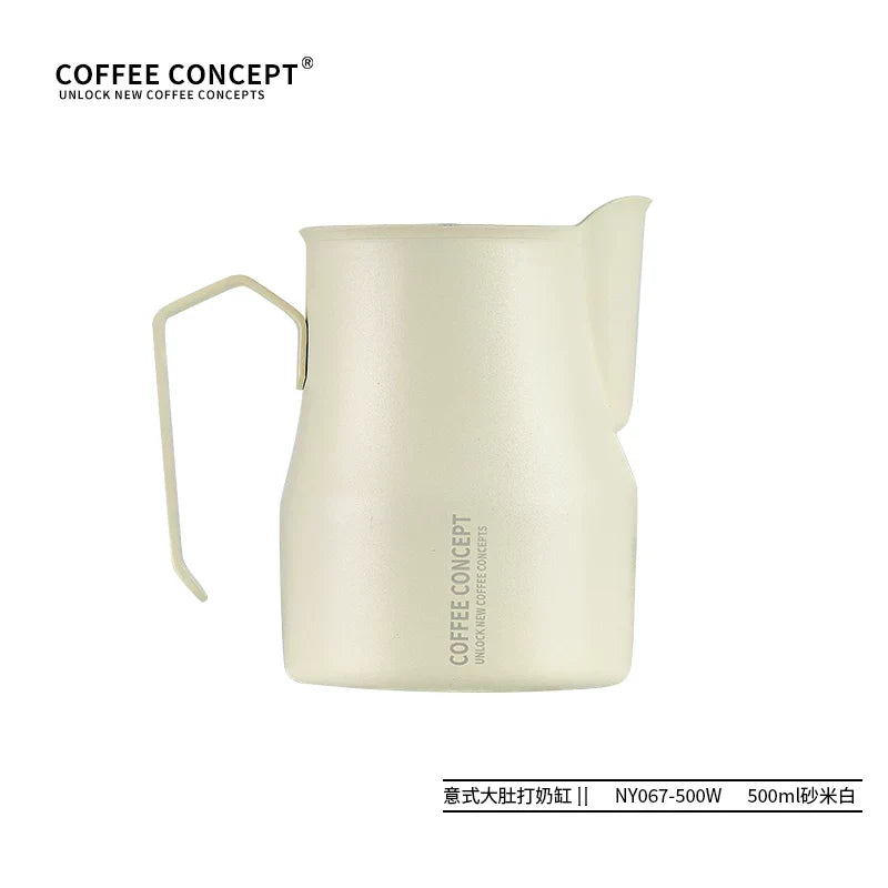 COFFEE CONCEPT Bell Milk Pitcher | 500ml Stainless Steel Latte Art Steaming Jug | Tapered Spout for Cappuccino & Flat White