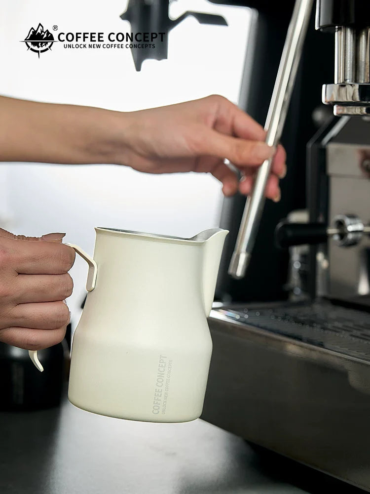 COFFEE CONCEPT Bell Milk Pitcher | 500ml Stainless Steel Latte Art Steaming Jug | Tapered Spout for Cappuccino & Flat White