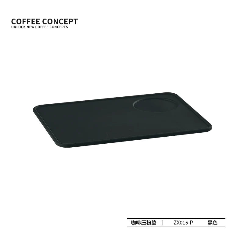 【COFFEE CONCEPT】Silicone Espresso Tamping Mat, Coffee Bar Station Organizer, Multi-function Tamper Stand & Distributor Base, Anti-slip Drain Pad for Coffee Corner