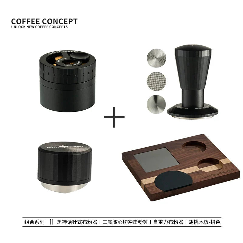 COFFEE CONCEPT Black Myth Planetary WDT Tool | Rotary Needle Distributor | 51/54/58mm