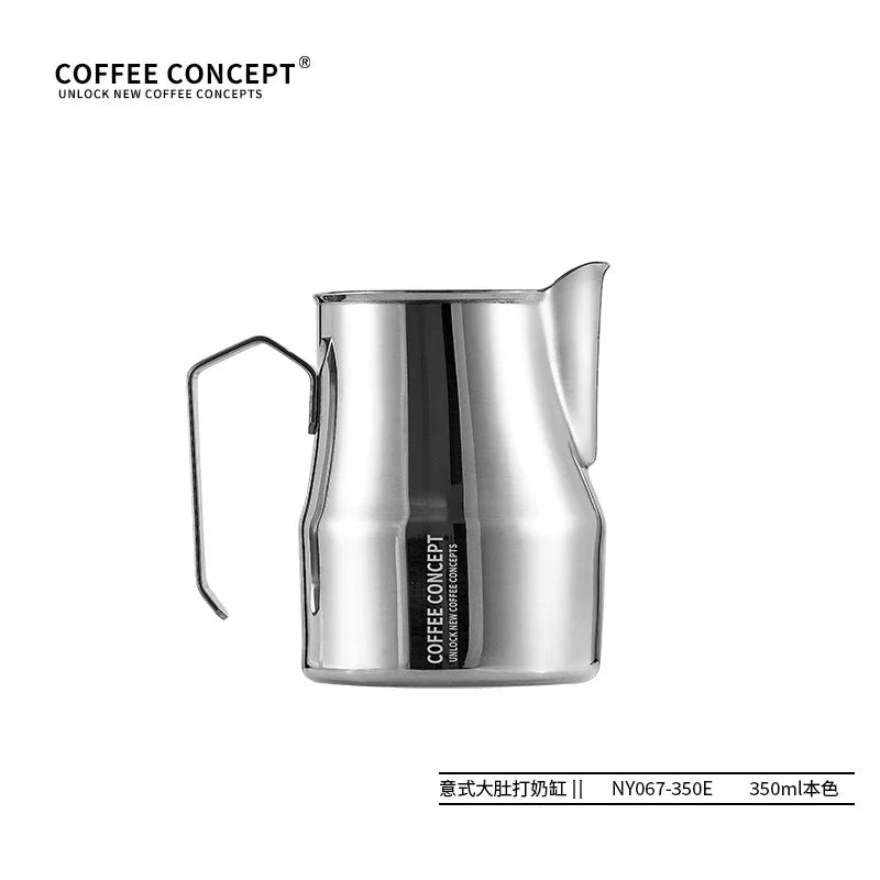 COFFEE CONCEPT Bell Milk Pitcher | 500ml Stainless Steel Latte Art Steaming Jug | Tapered Spout for Cappuccino & Flat White