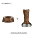 【COFFEE CONCEPT】North American Walnut Wood Base Coffee Organizer Stand, Multi-Functional Wooden Storage Holder for Tamper & Distributor Set
