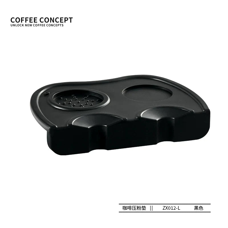 【COFFEE CONCEPT】Silicone Espresso Tamping Mat, Coffee Bar Station Organizer, Multi-function Tamper Stand & Distributor Base, Anti-slip Drain Pad for Coffee Corner