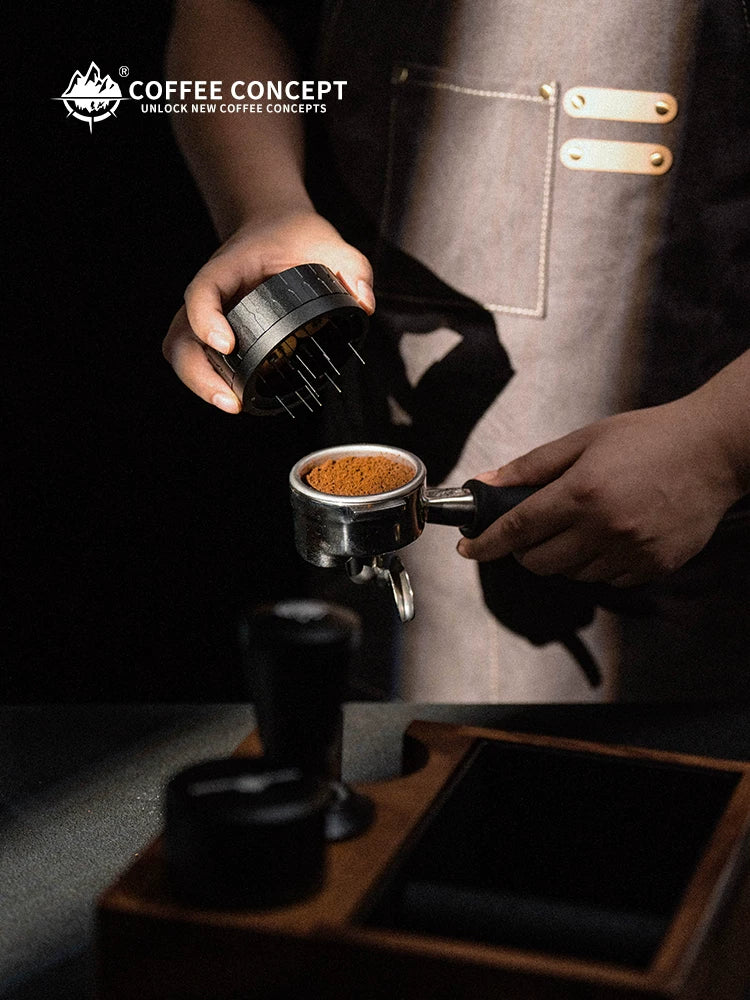 COFFEE CONCEPT Black Myth Planetary WDT Tool | Rotary Needle Distributor | 51/54/58mm