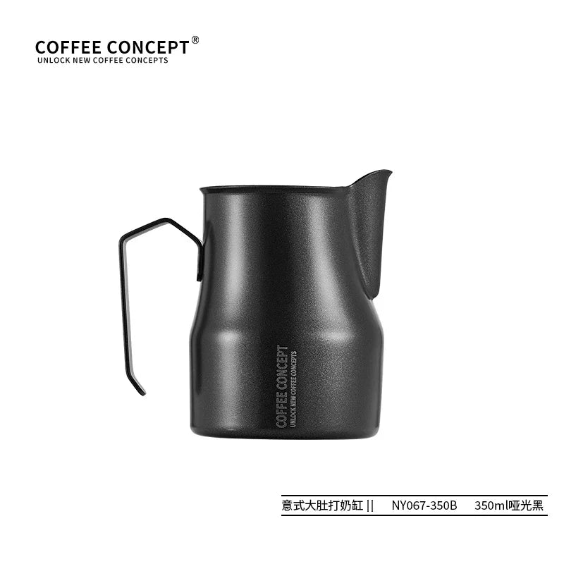 COFFEE CONCEPT Bell Milk Pitcher | 500ml Stainless Steel Latte Art Steaming Jug | Tapered Spout for Cappuccino & Flat White