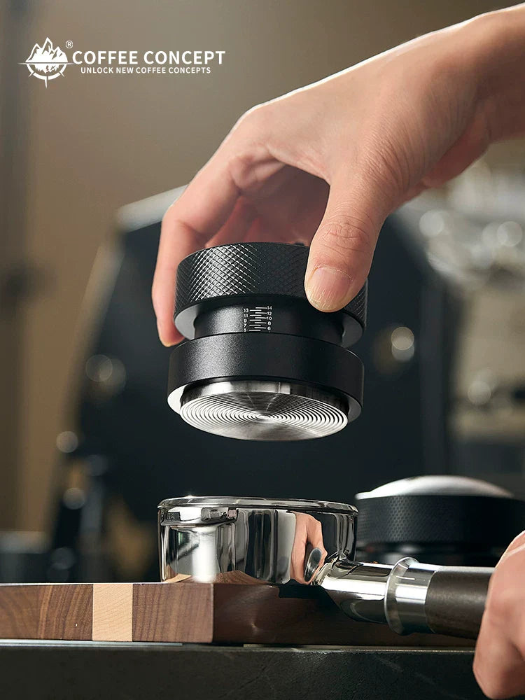 【COFFEE CONCEPT】Walnut Wood 3-in-1 Espresso Tamper & Distributor Set 51/53/58mm
